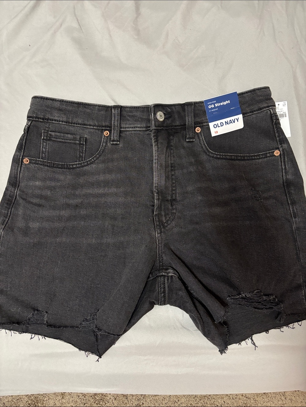 Old Navy Distressed Black Shorts